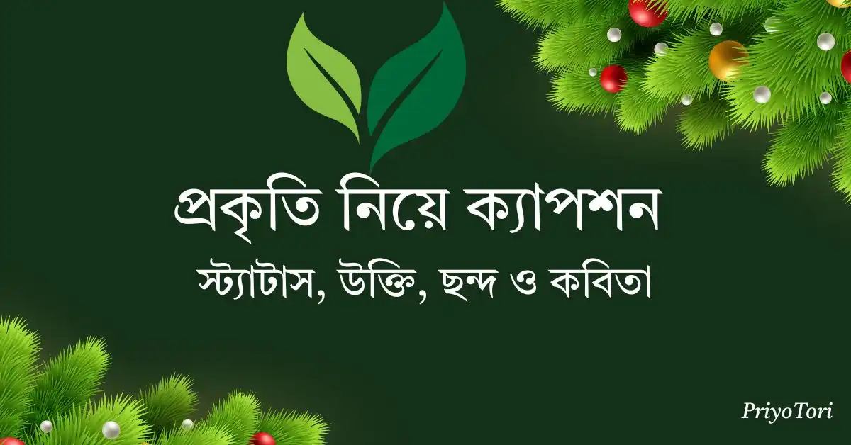 প্রকৃতি নিয়ে ক্যাপশন - Nature Caption Bangla